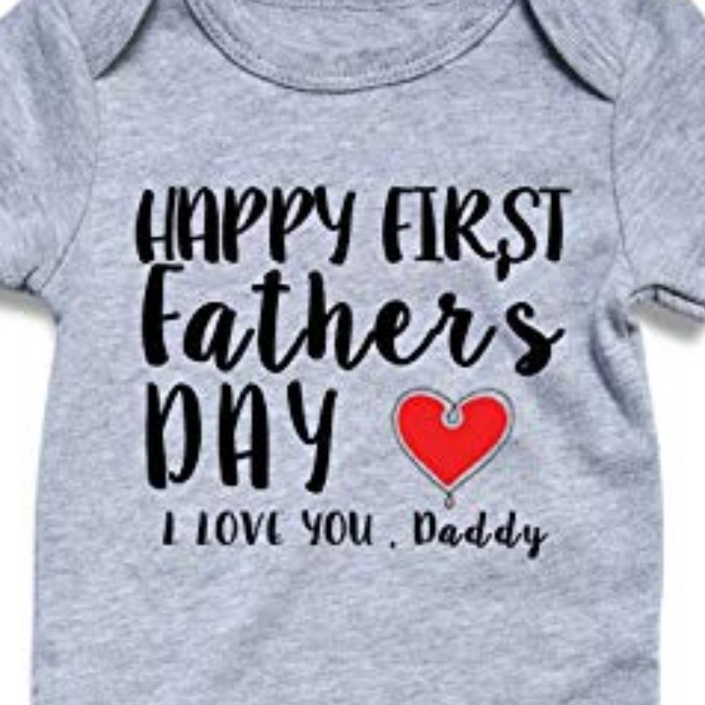 Happy First Father's Day Onsie Bodysuit I love you